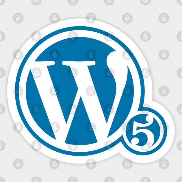 Wordpress 5 Gutenberg Sticker by GraphicBazaar